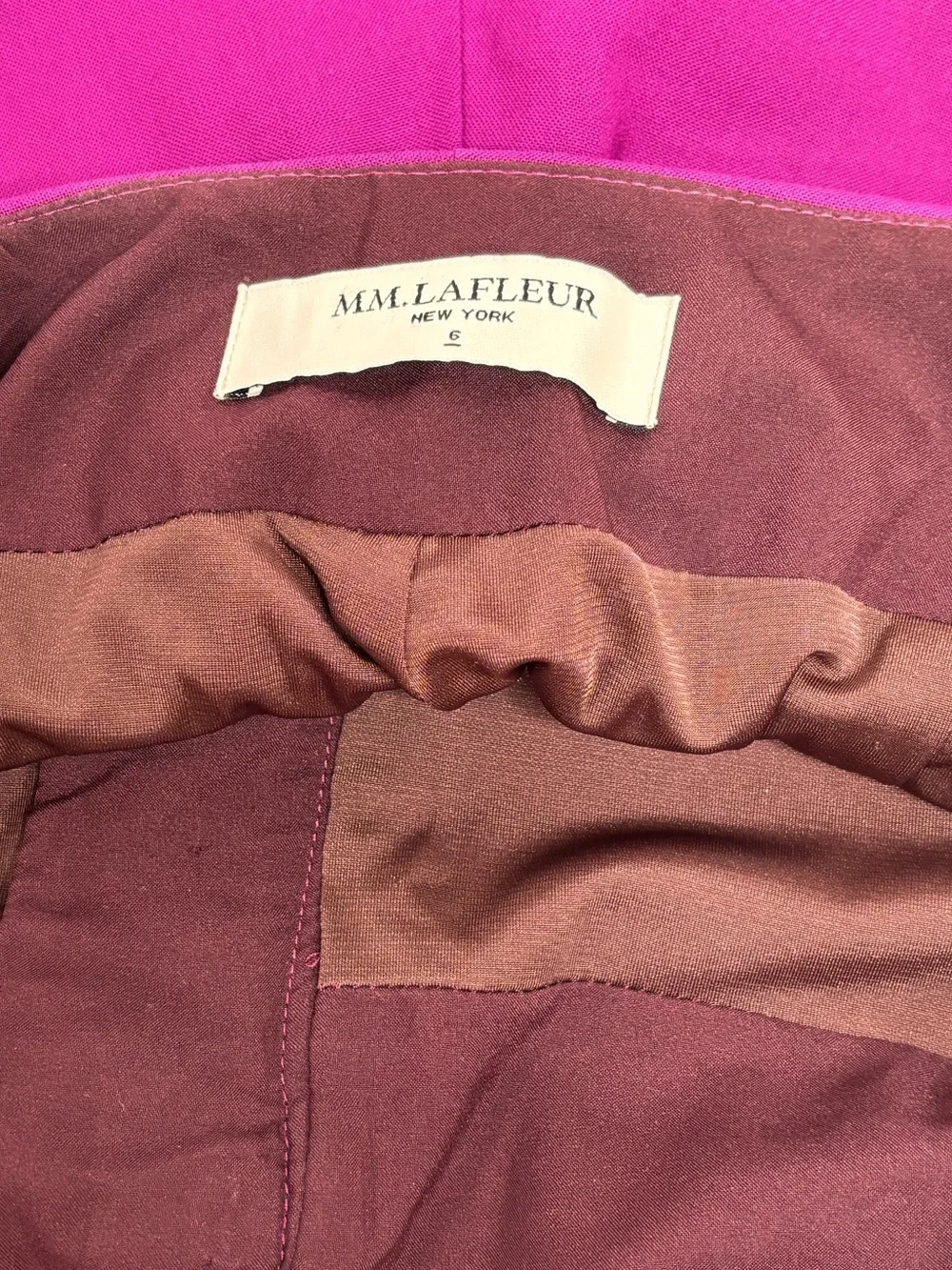 MM Lafleur Magenta Italian Wool Corporate Business Blazer Trouser Set M/6